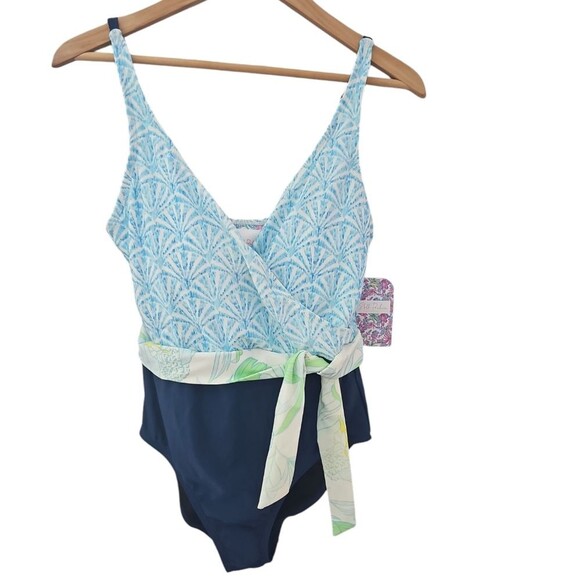 Stella Parker Collection One-Piece Swimsuit NWT Sz M Resort Chic Holiday Coastal - Picture 1 of 16